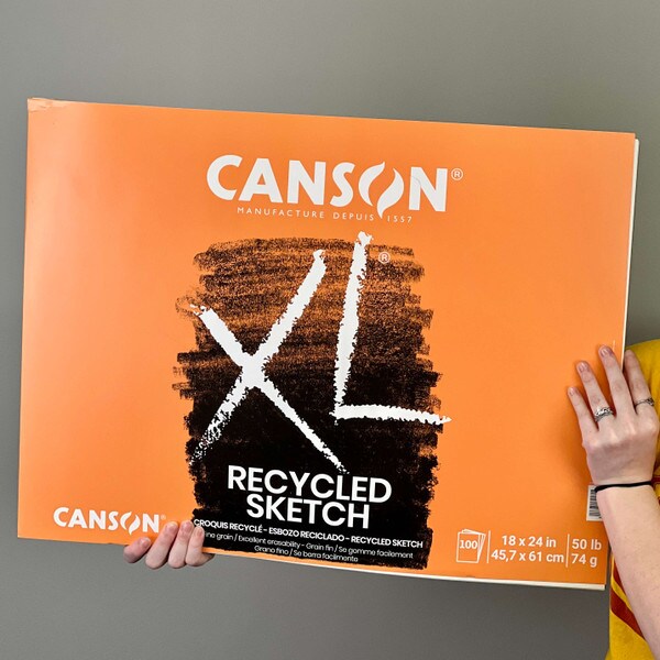 Canson Recycled Sketch Pad 18x24 inch, 100pgs